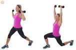 Stationary Lunge to Overhead Press