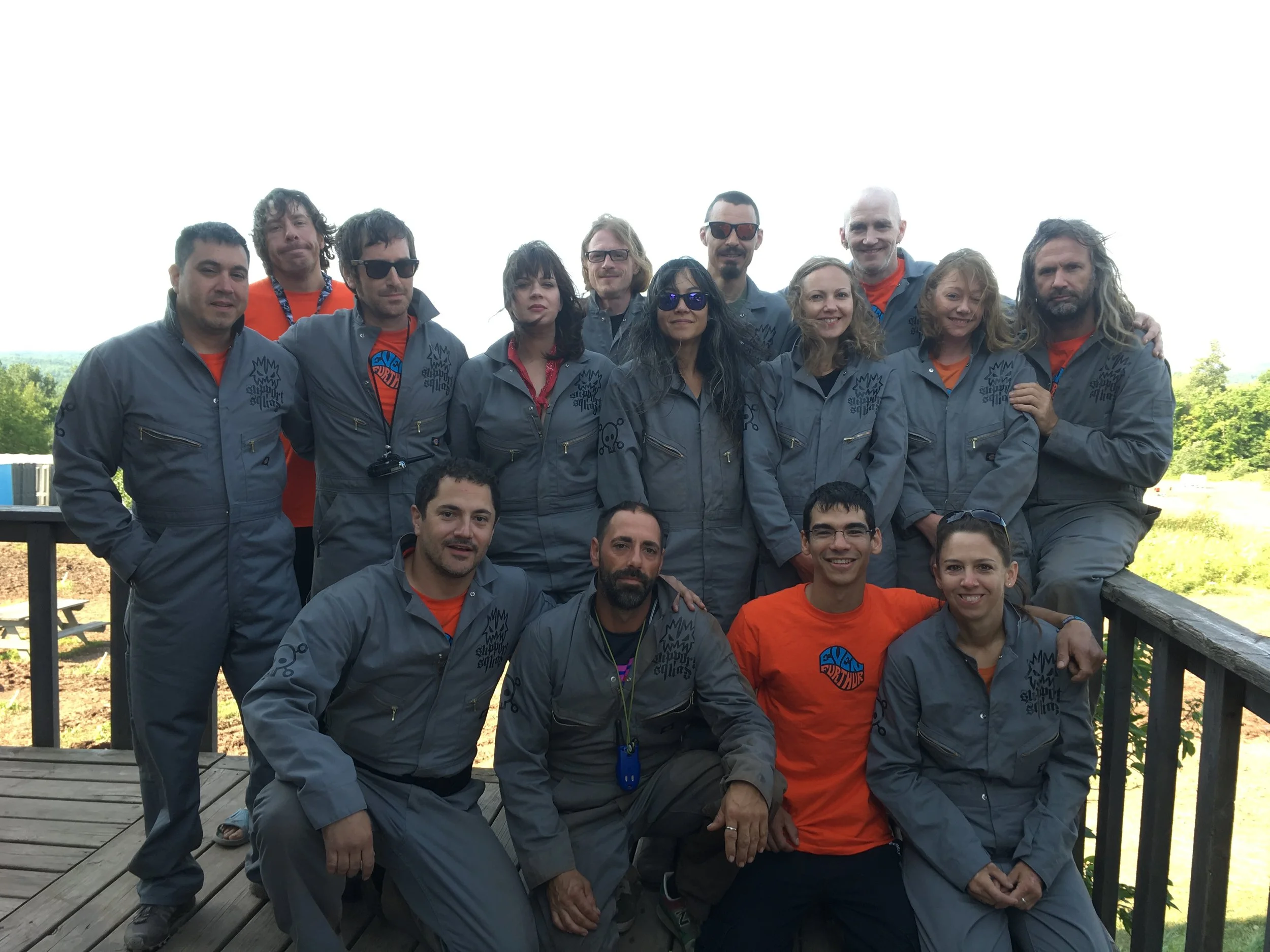Most of the Support Squad and Kurt at the Drop Bass Network HQ. Photo courtesy Jason Tertadian. Back (left to right): Dug, Noel, Saj, Craig. Middle : Mickey, Abe, Mel, Eunice, Kat, Thea, Kurt. Front row: Jason, Frank, Jared, Kimm. Not pictured: April, Janice, Scott, KK, Tom, Steve, Jesse, Lucky, Jared.