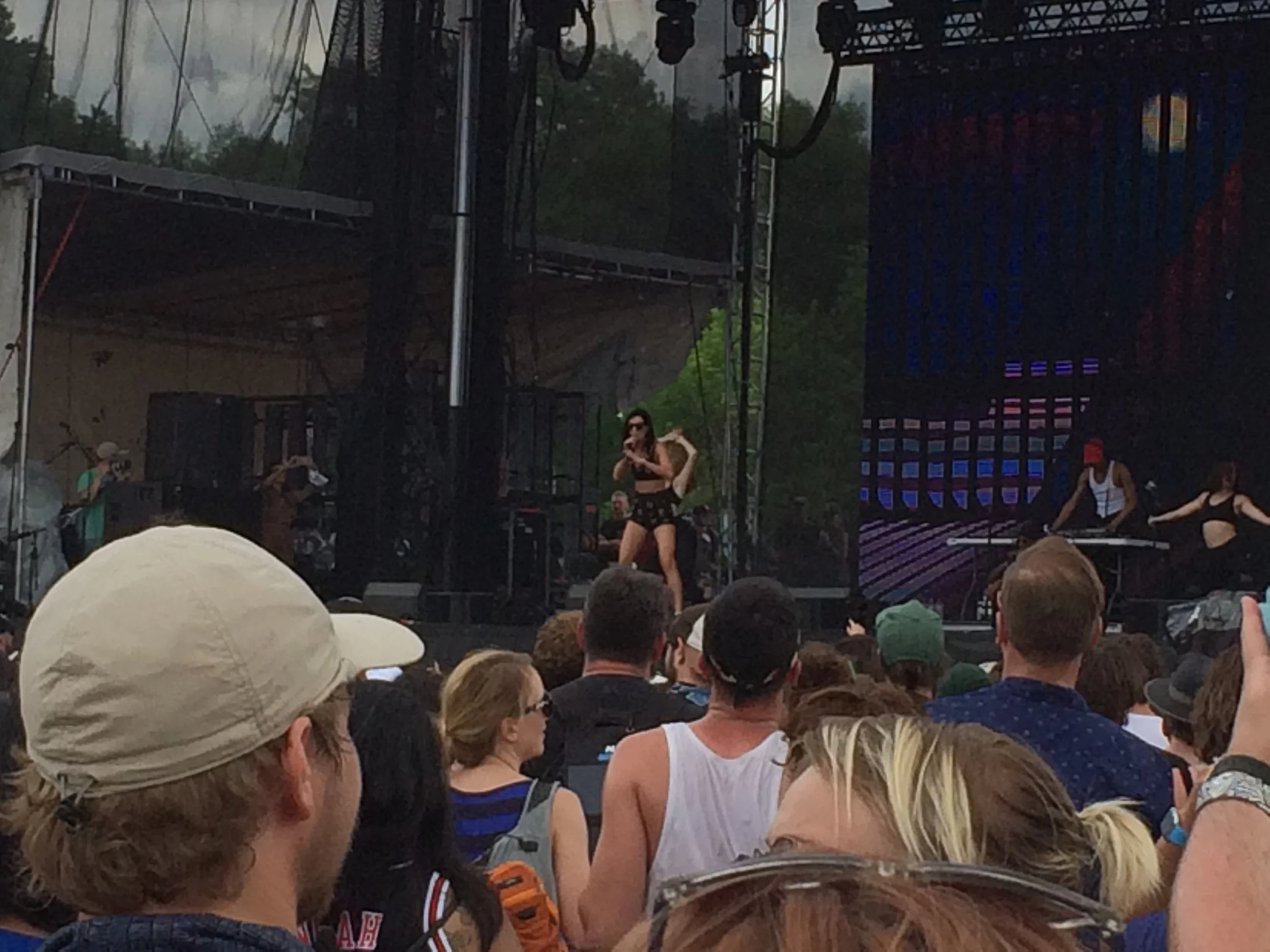 Amanda Blank performing with Spank Rock
