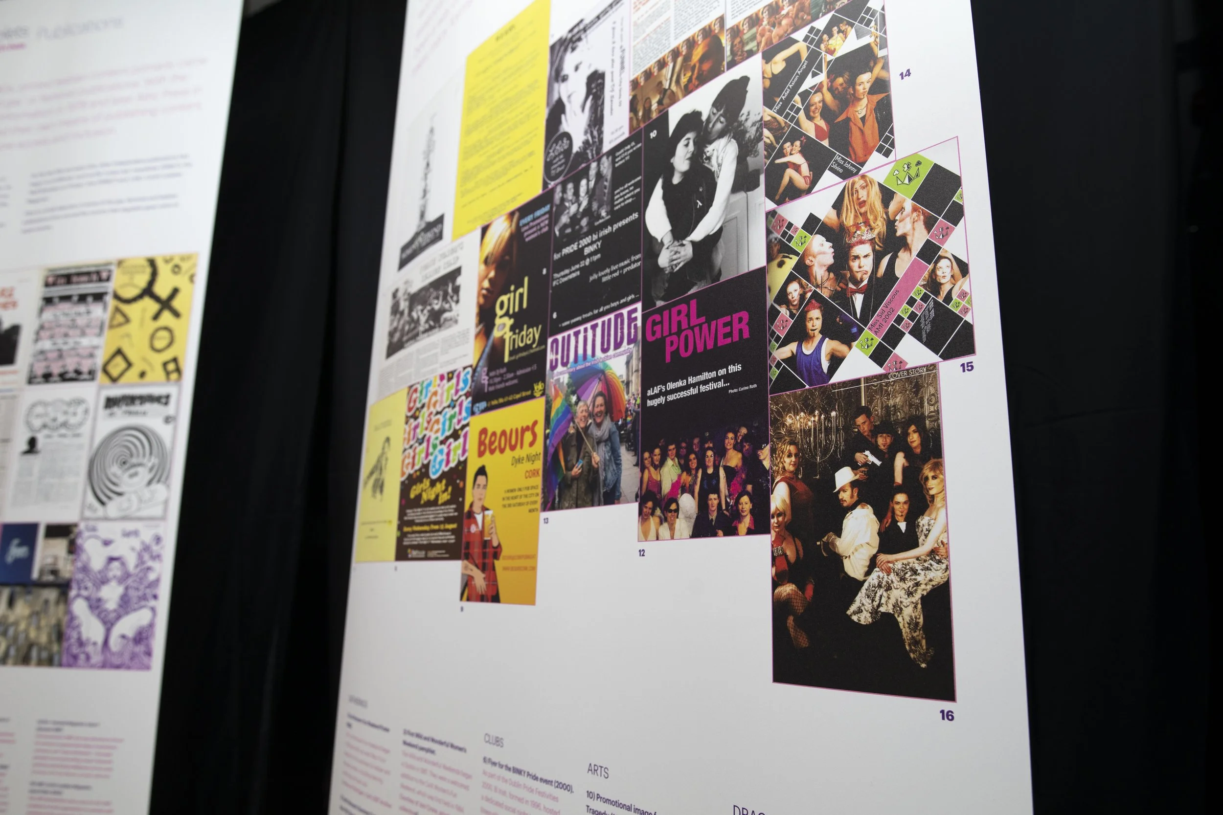 Unshrinking Violets exhibition elements by Hazel Coonagh