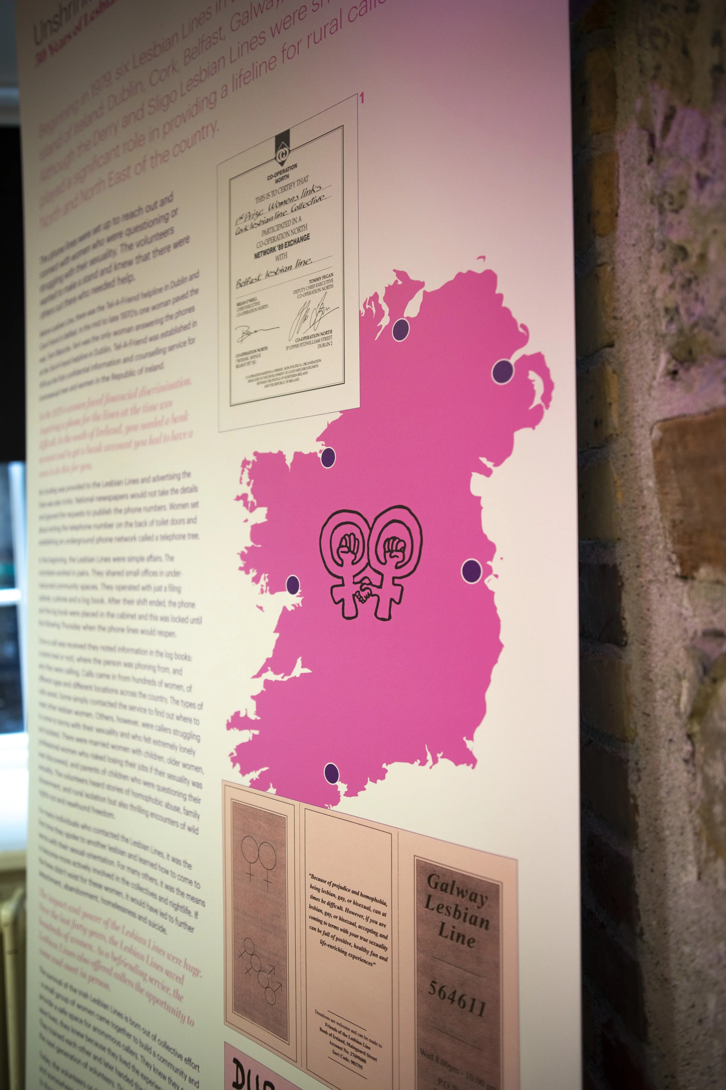 Unshrinking Violets exhibition elements by Hazel Coonagh