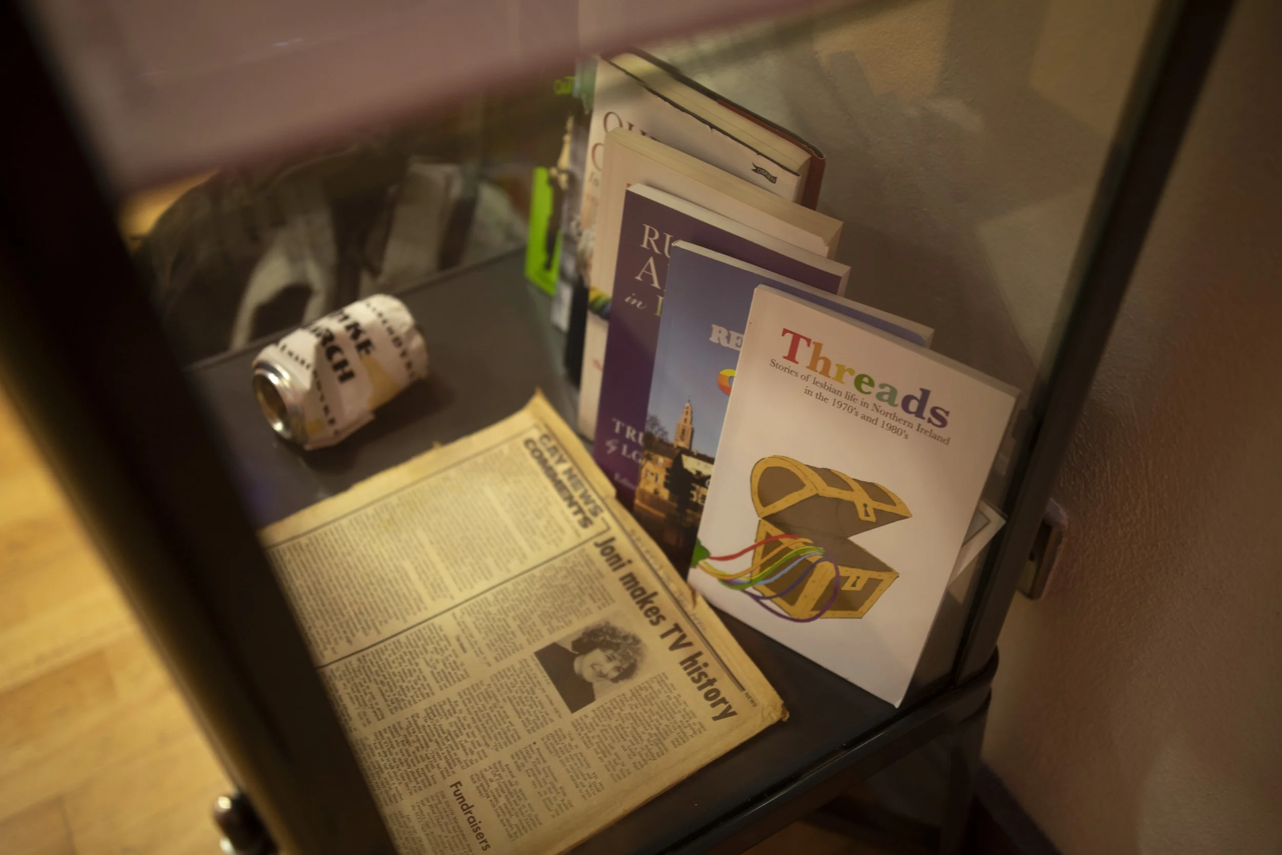 Unshrinking Violets exhibition elements by Hazel Coonagh