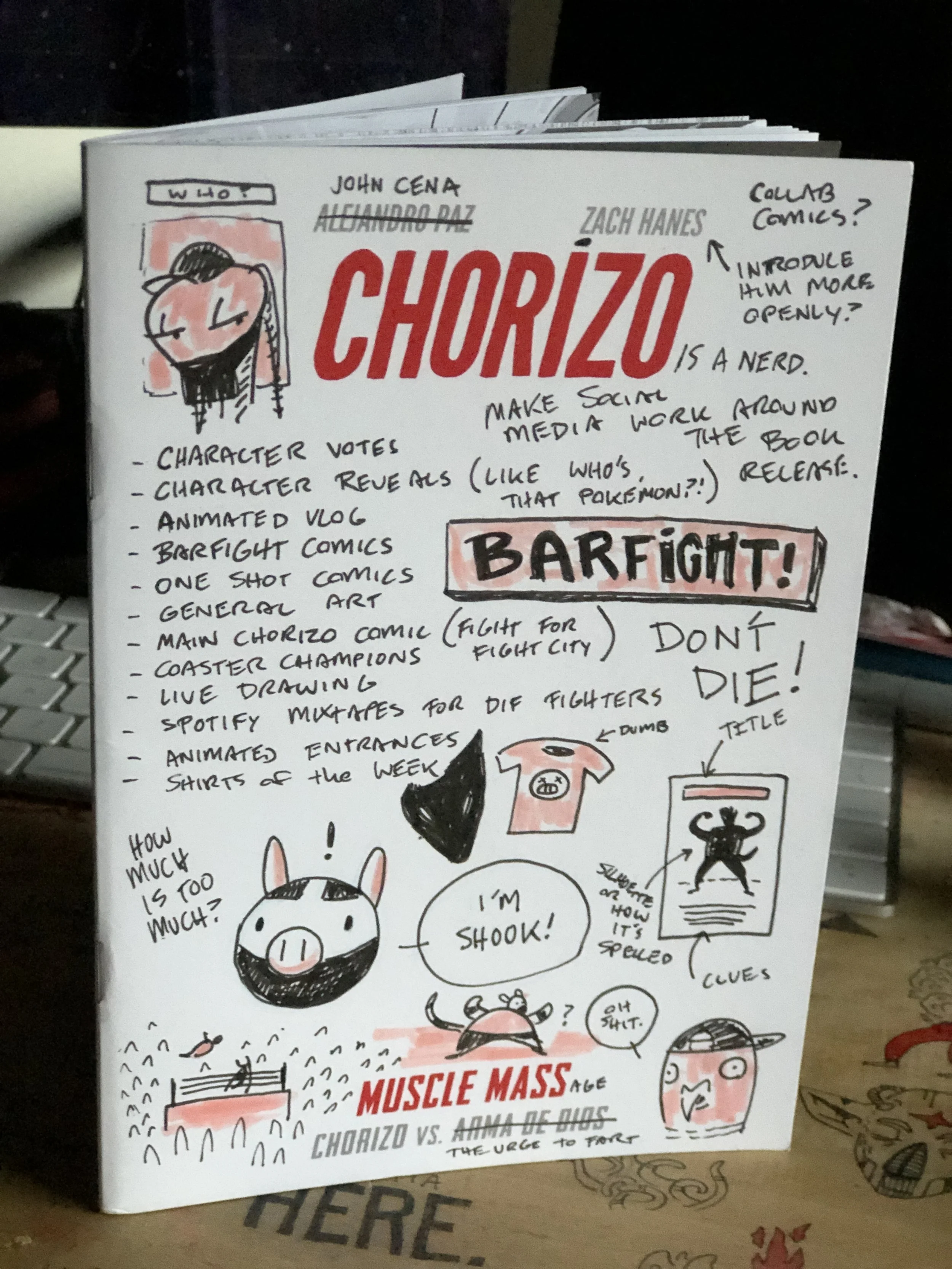 Chorizo Issue 01 - Sketch Notes Variant Cover