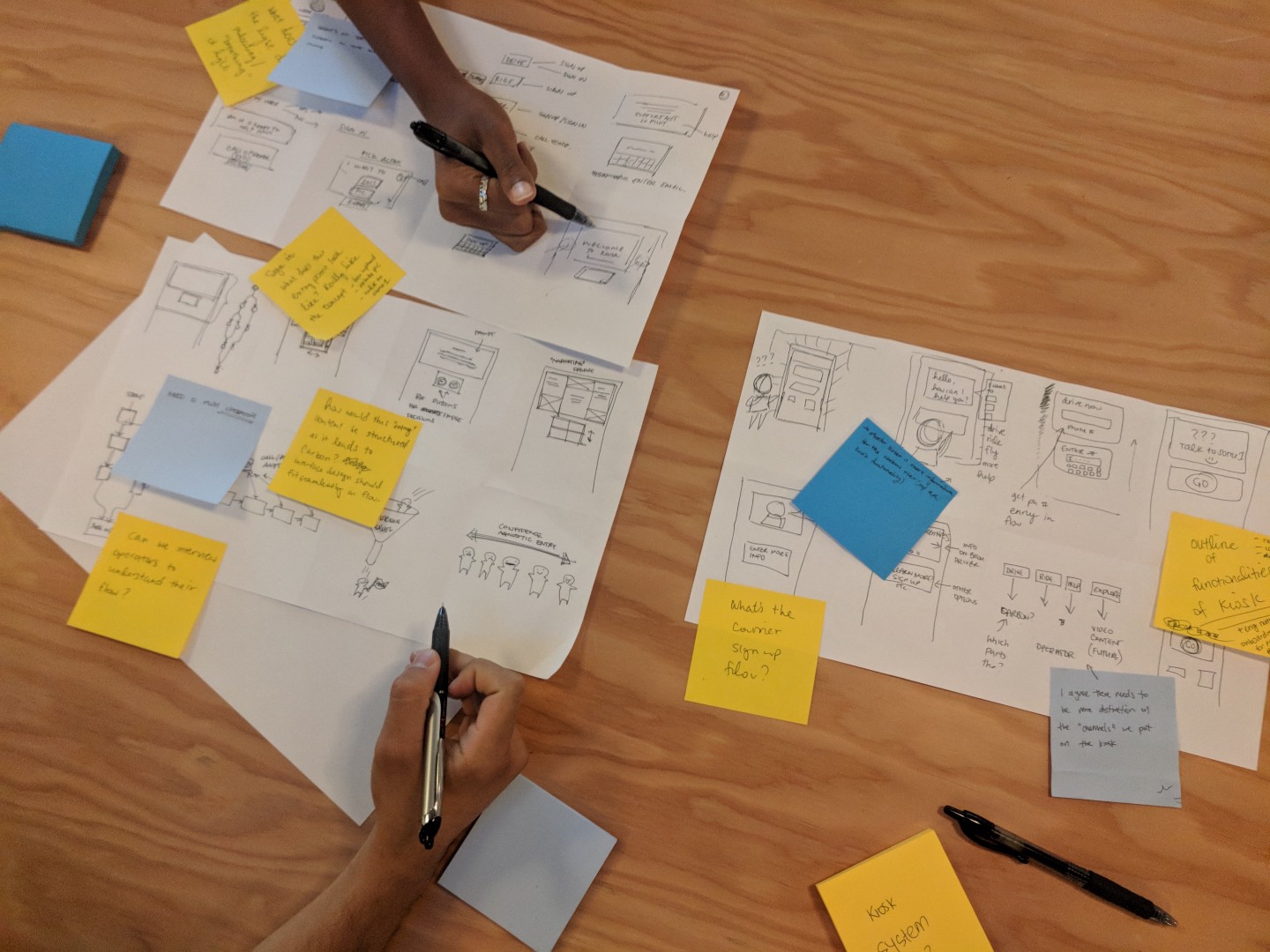 We ran multiple design sprints such as the one shown above to create the final working version of the design system.