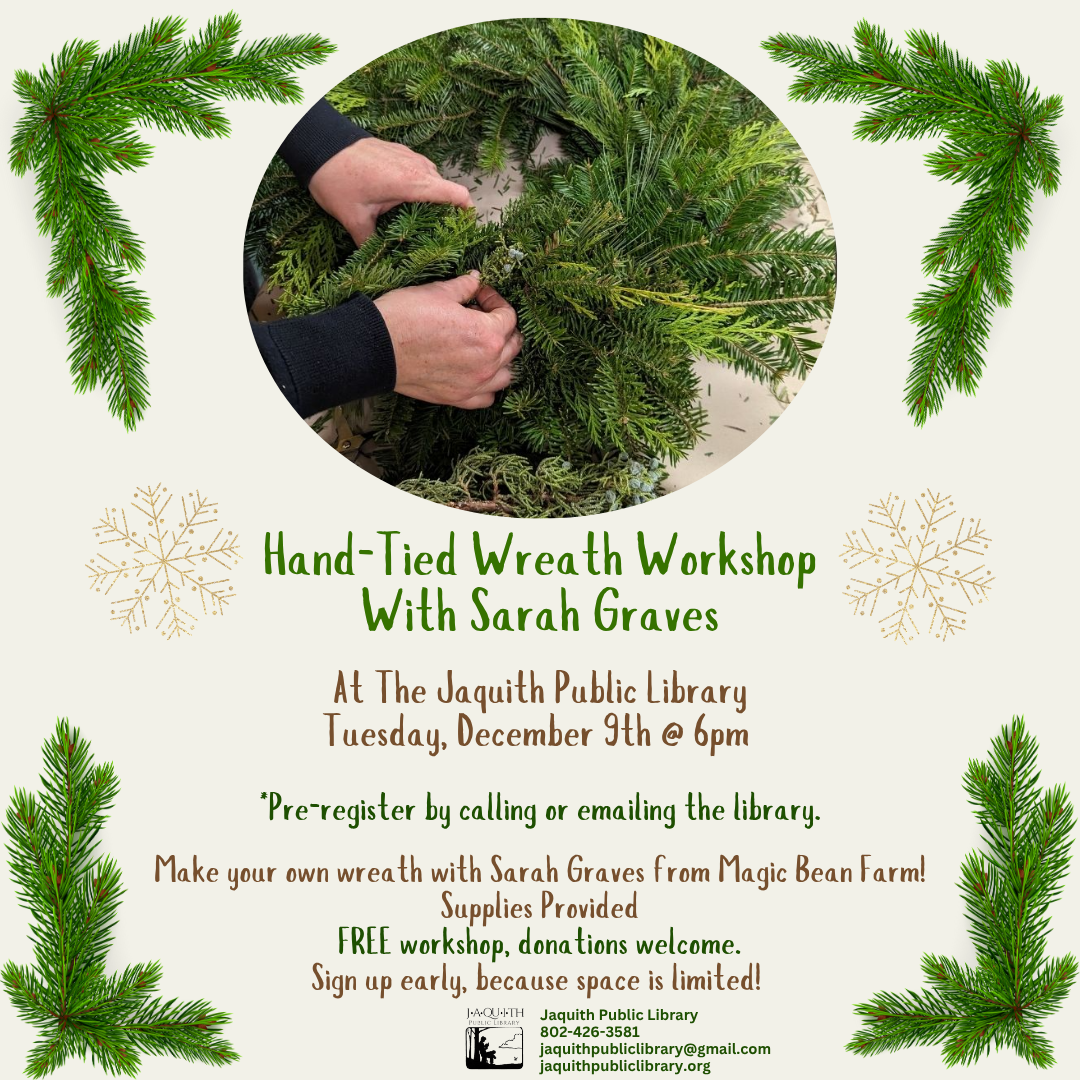 Wreath Workshop at Jaquith Library