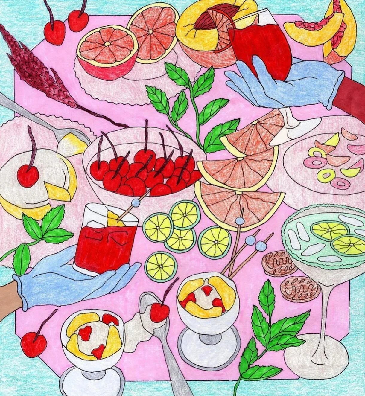 This drawing is goals for the summer: pool, cocktails, desserts & pink πππ₯ππΉπ§ππ Happy Saturday fam π
.
.
#draw #spring #summer #goals #pool #cocktail #warm #pink #color #bright #sketch #fun #create #art #love #weekend #fruit #dessert #sw