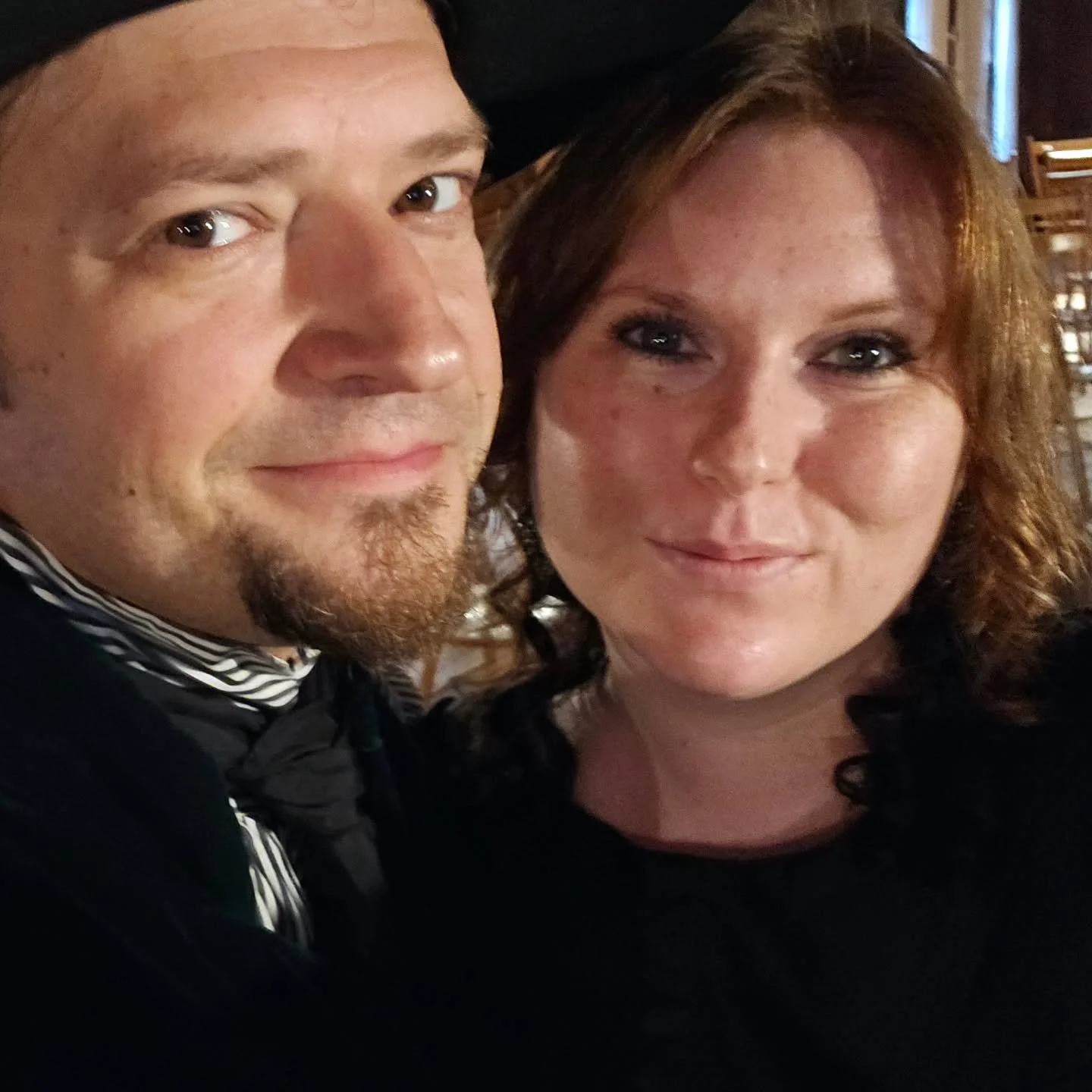 Weekend 1 with Phantoms By Firelight at @oldsturbridgevillage complete. Including a spectacular rainy day performance series! Thank you to the lovely attentive listeners in the fire lit tavern.

We are exhausted but in the best way. 

2 more weekends