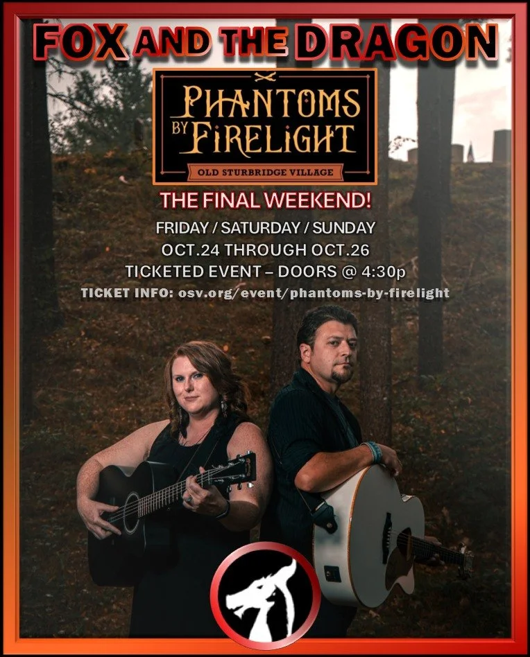 It is the FINAL WEEKEND of Phantoms by Firelight. The @cyrkusvampyr will take the village one last time!🦊🐲