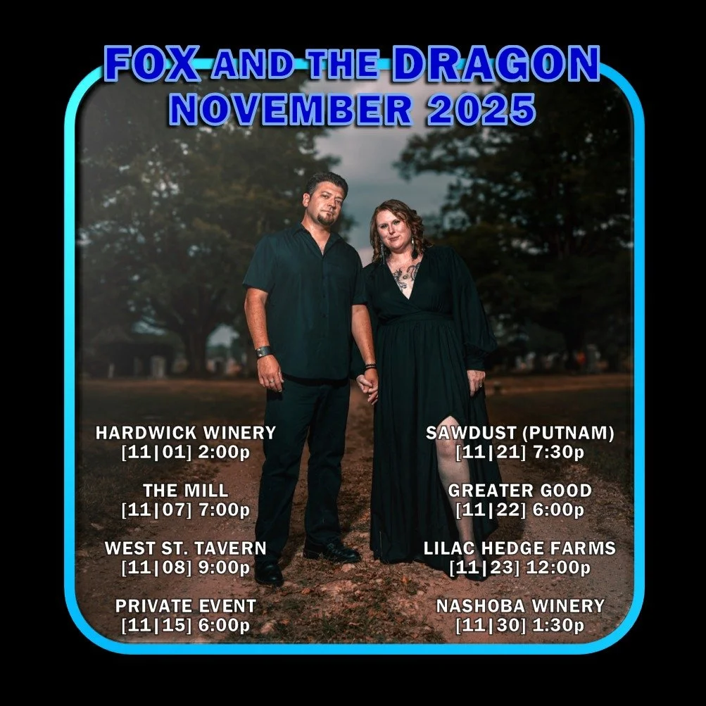 November is here! Here's our upcoming shows. See you soon! 🦊🐲