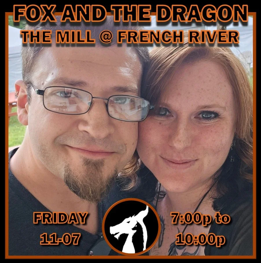 We're staying close to home tonight! Join us at The Mill at French River // @themillatfrenchriver. It's going to be a great show! 🦊🐲