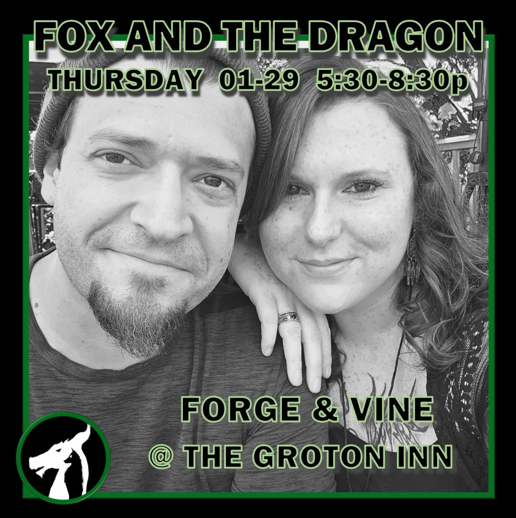 Join us tonight, as we trun to the lovely Forge &amp; Vine / @forgeandvine restaurant at The Groton Inn. 🦊🐲