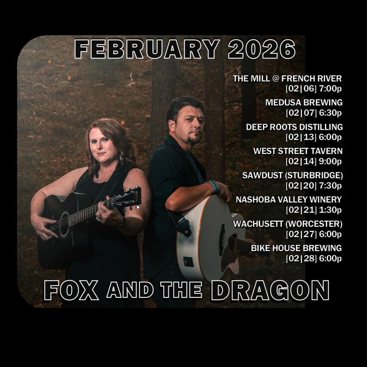 February shows! See you soon.🦊+🐲