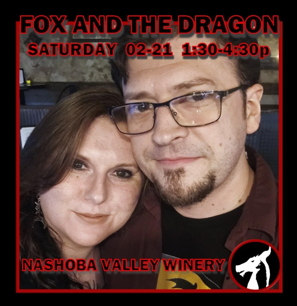 Join us this afternoon at Nashoba Valley Winery, Orchard and Restaurant // @nashobavalleywinery in the pavilion! 🦊🐲