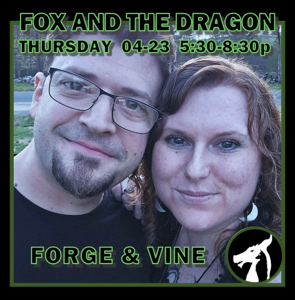 Tonight, we're headed back to Forge &amp; Vine // @forgeandvine. Come have a delicious dinner and request some songs!🦊🐲