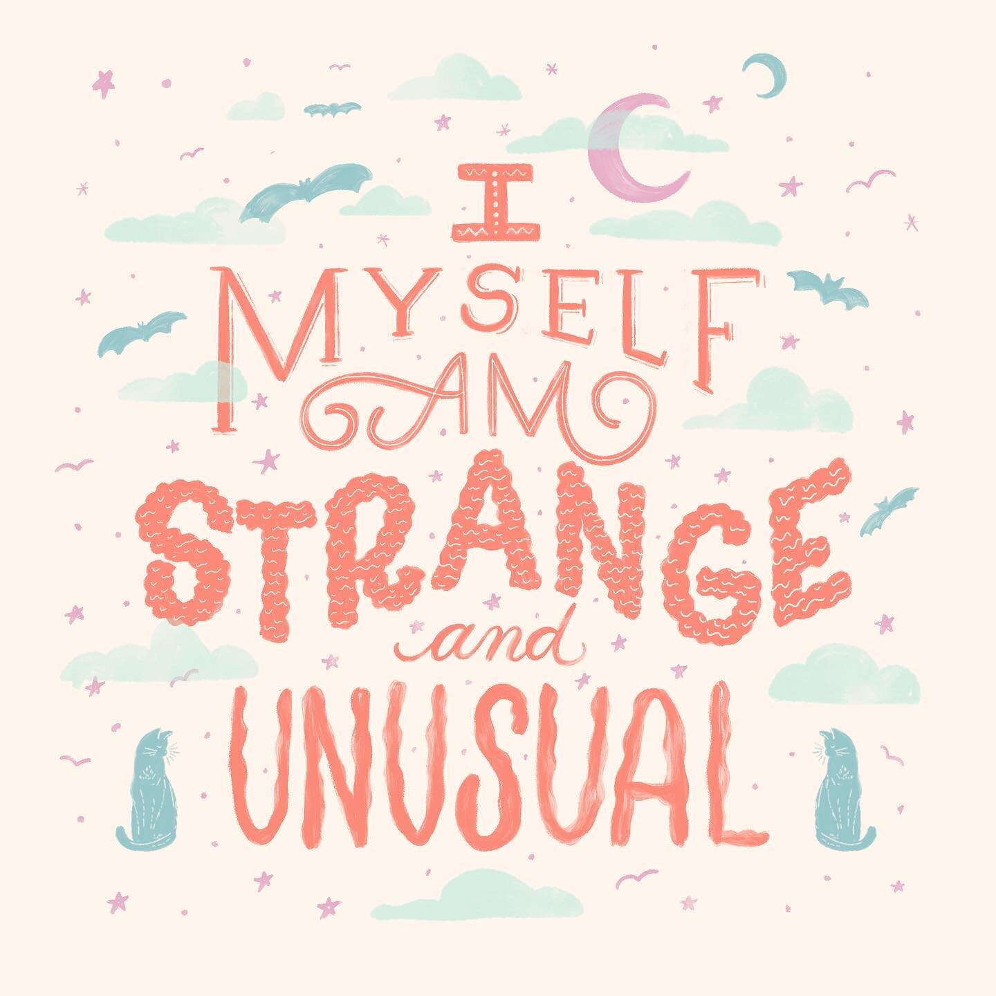 While this halloween is a bummer for those of us who celebrate the #spookyseason I really do have a lot of hope for next year. Until then, stay spooky, strange, and unusual my friends! 👻🎃🧡🔮🖤☠️🧛&zwj;♀️🧟&zwj;♀️
.
.
.
.
.
#halloweenquotes #minted
