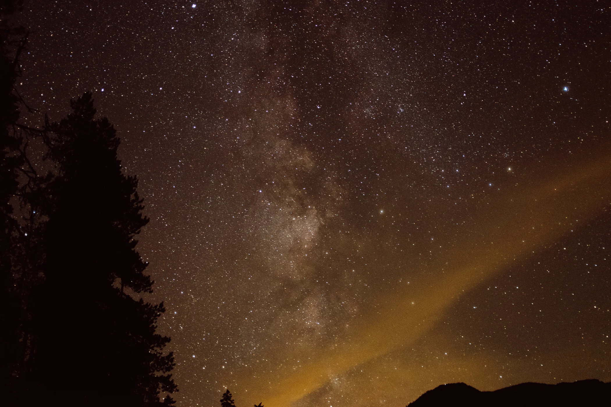 The Milky Way was visible to the naked eye!