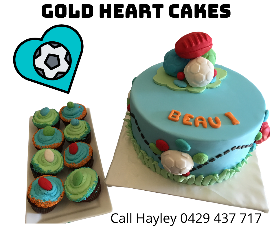 Sport themed birthday cake