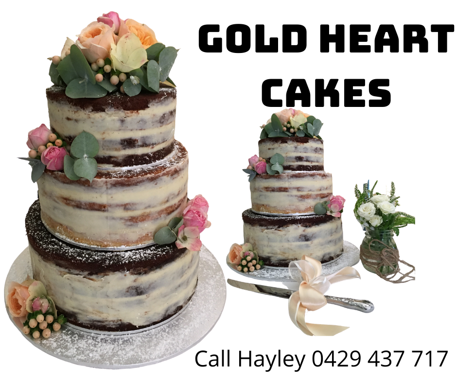 3 Tier Naked Vintage Wedding Cake