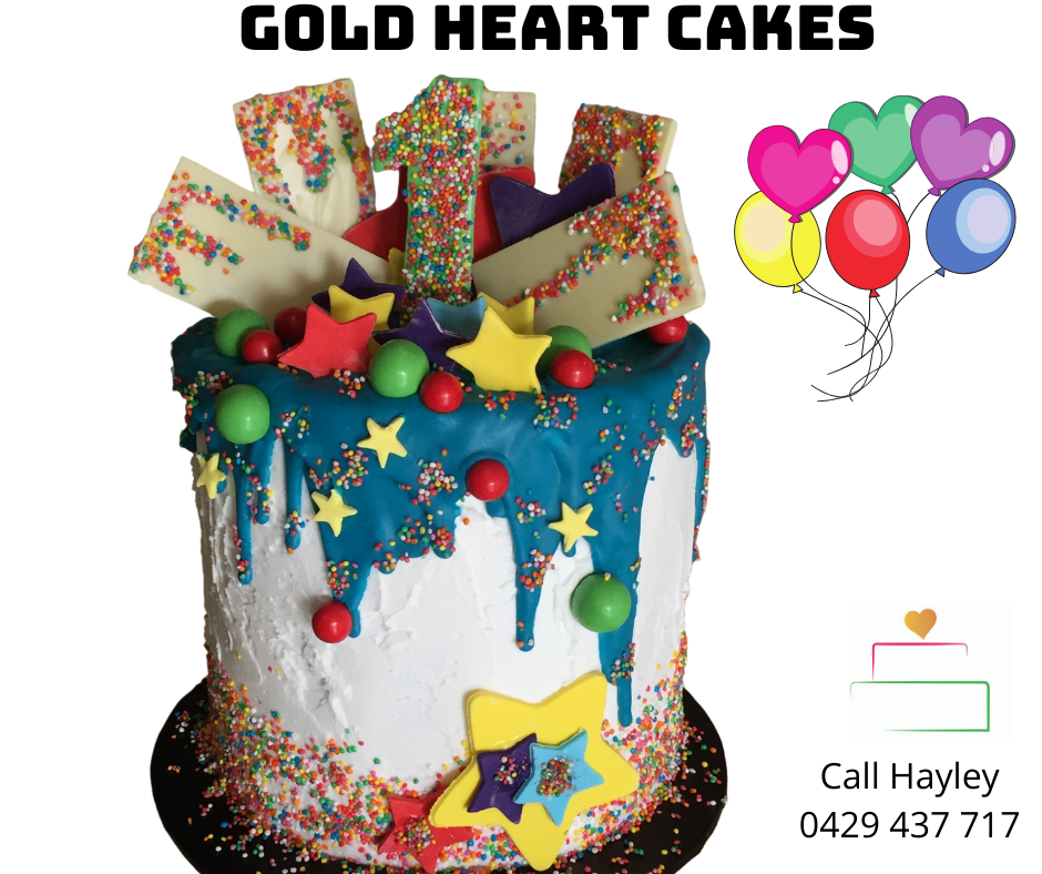 Blue Drizzle Birthday Cake