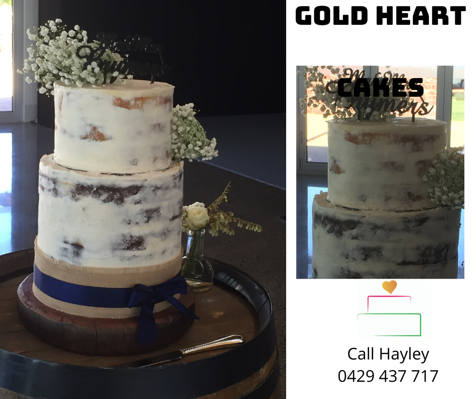 Rustic 2 Tier Wedding Cake