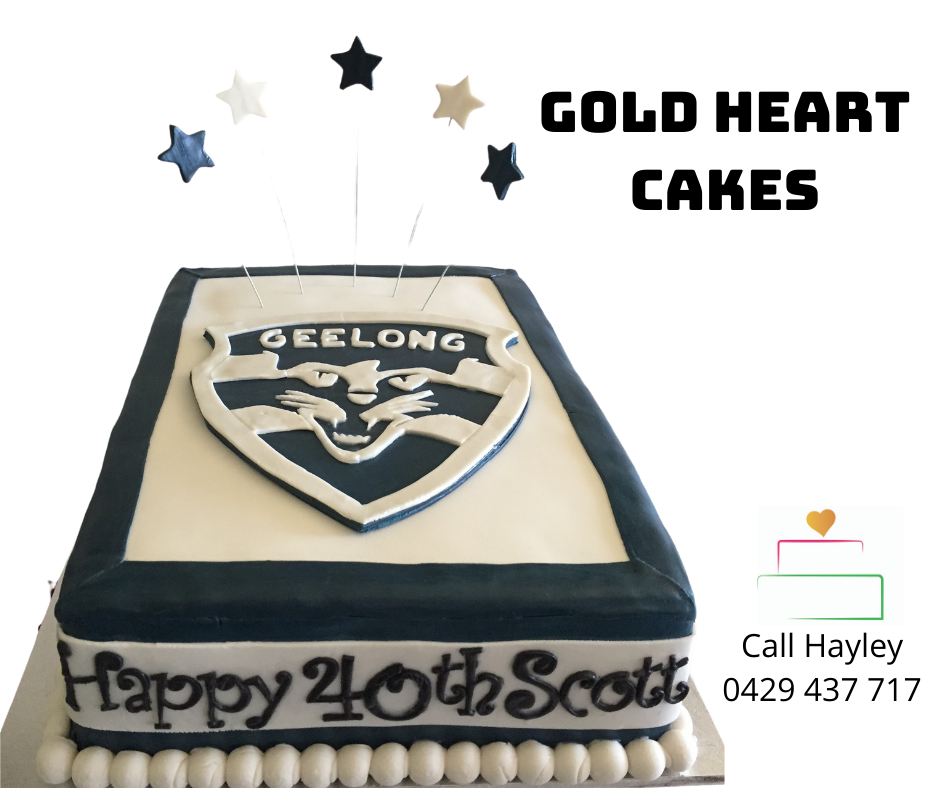 Geelong Themed Birthday Cake