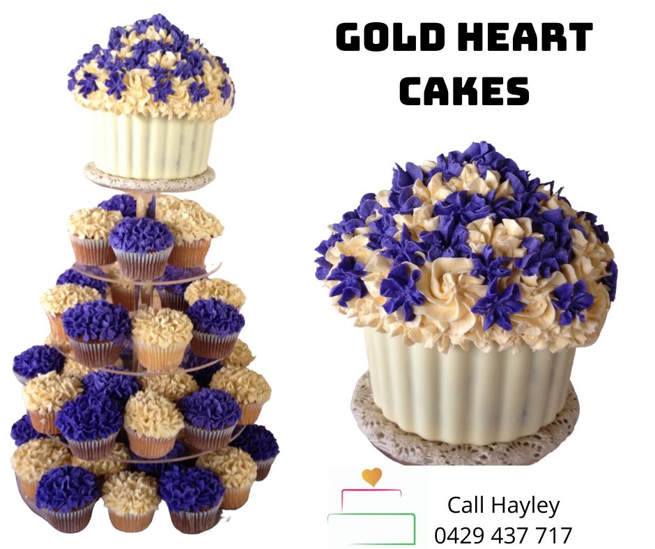 Purple and Ivory Cupcake Tower