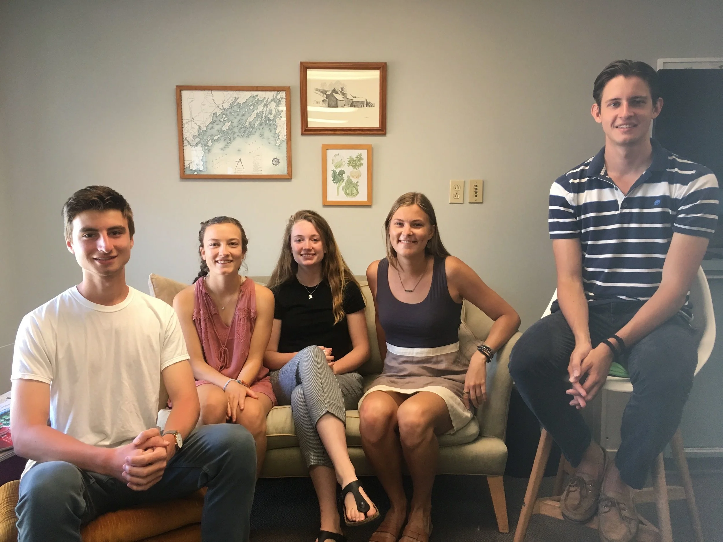 From left to right: Julian, London, Emilia, Julia, Seamus