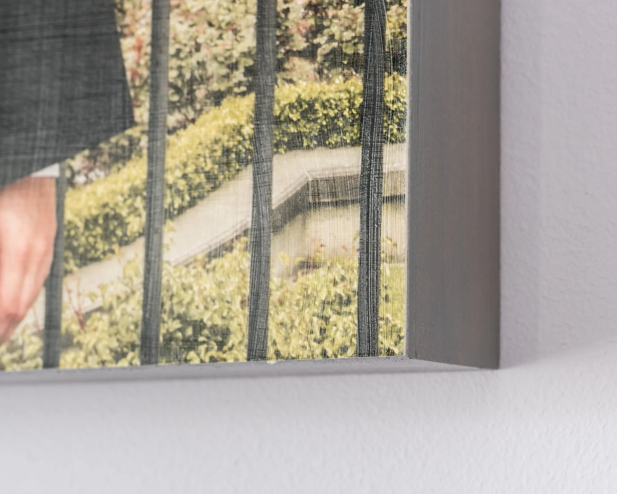 Detail showing subtle texture of acrylic finish