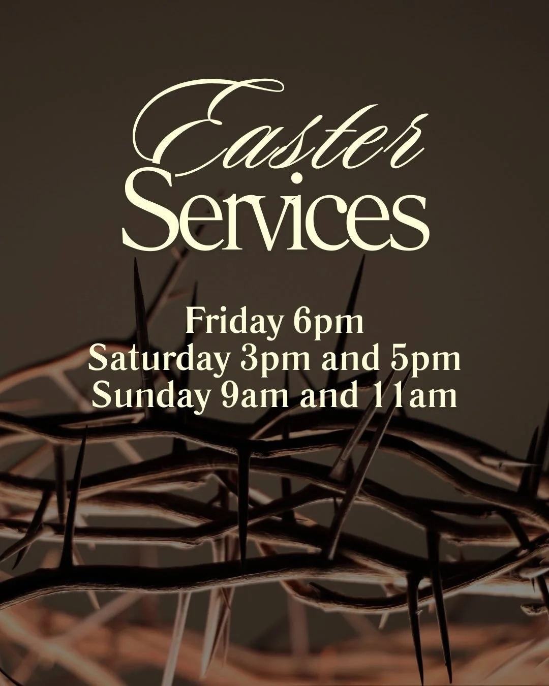 Come join us this weekend for our Easter services! Swipe to see what we will be having before each service!