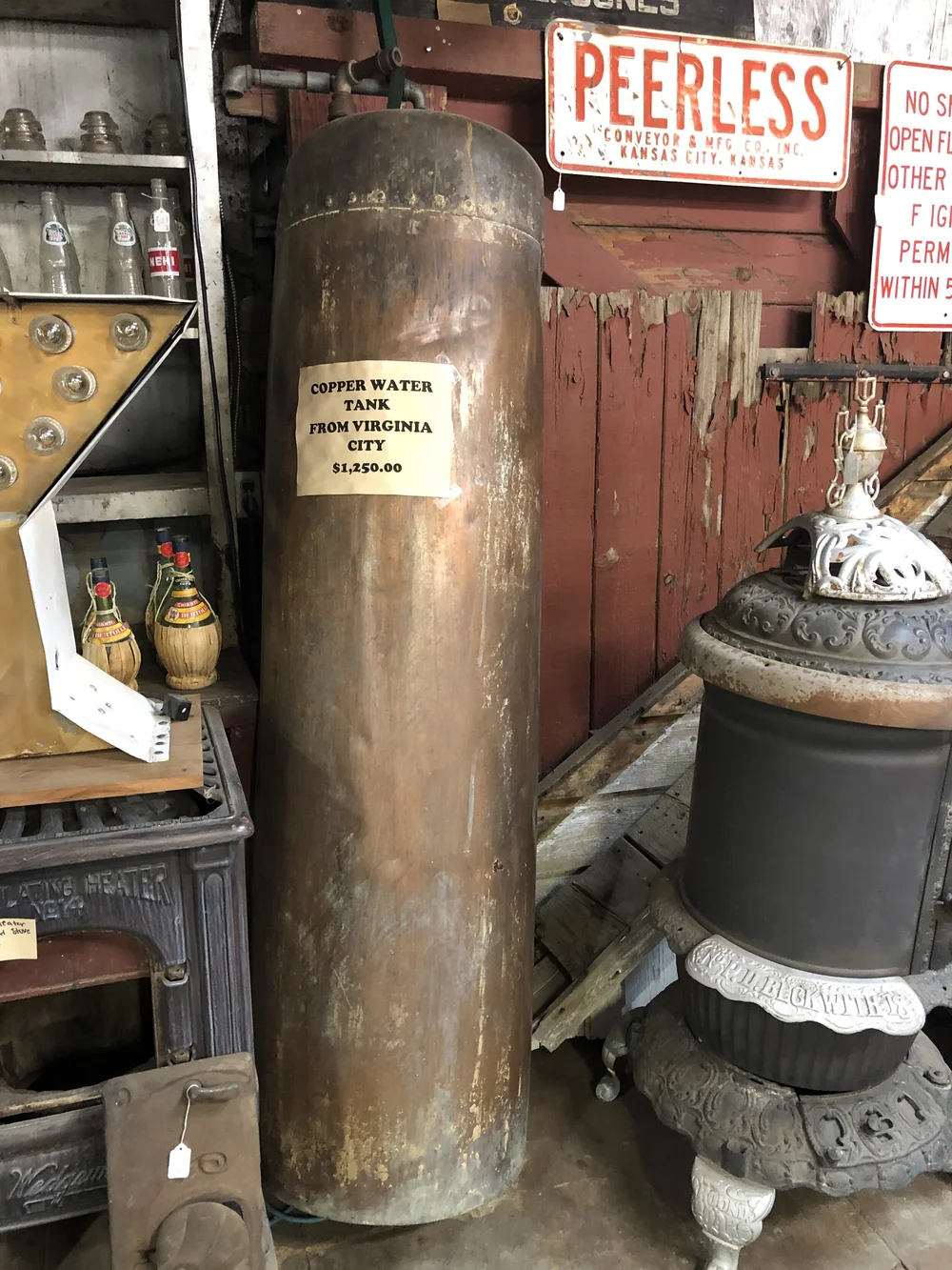 Copper Water Tank from Virginia City, Nevada — RED BARN ANTIQUES