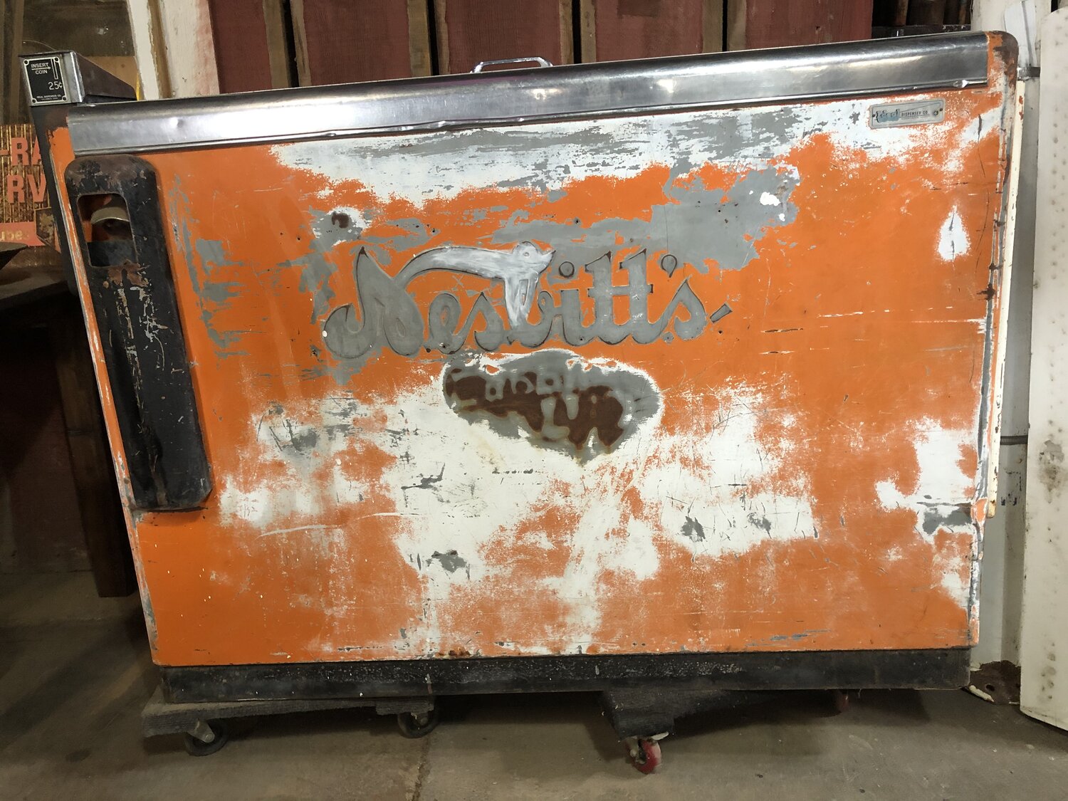 Vintage Nesbitt Orange Soda Cooler Machine — RED BARN ANTIQUES