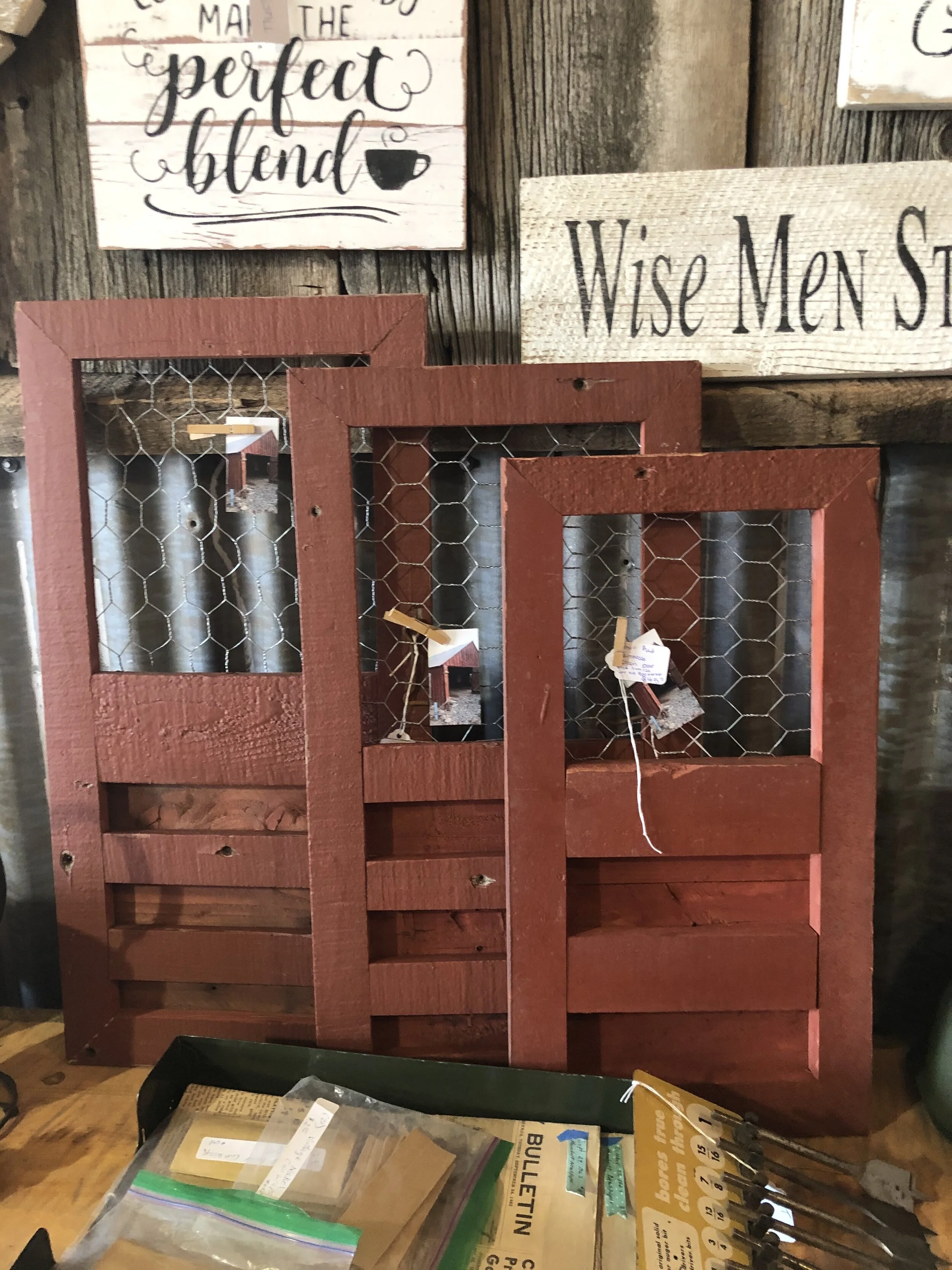 Barnwood Mini Screens Wall Decor $$45.00-$55.00
