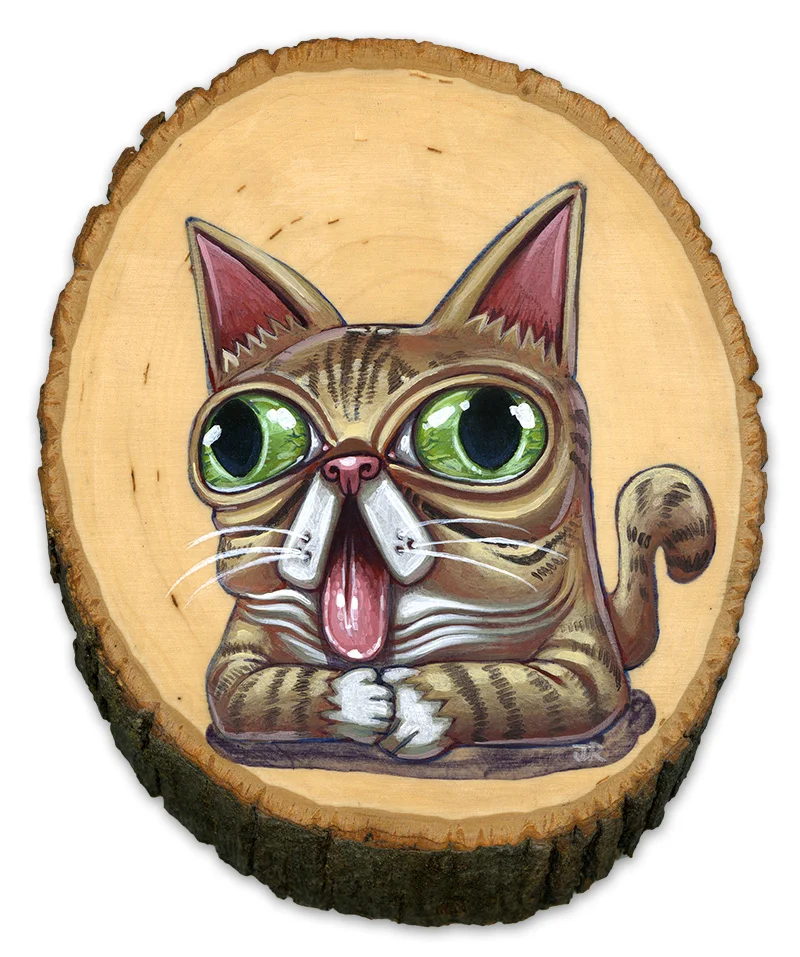 This is my painting for the Lil Bub art show that opens today at 5pm at Spoke Art in San Francisco, along with a new show by Casey Weldon . It’s going to be all the cats!