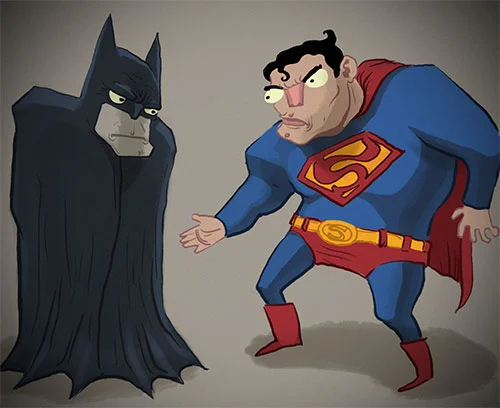I’ve been watching a lot of Justice League in the background as I work on stuff. I decided to make a quick photoshop painting using some new brushes I got to commemorate their ‘friendship’
ah, the love.