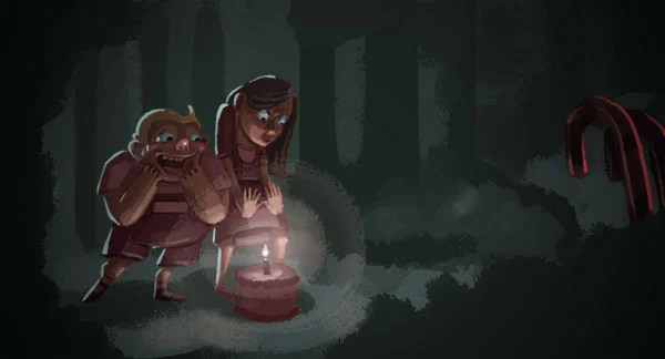 I partook in a workshop at Light Grey Art Lab this weekend led by Victoria Ying and Mike Yamada . It was a great time, highly informative and inspirational. This is the thing I made for the in-class assignment, making a little character scene of Hansel and Gretel. Nothing like the warm glow of a birthday cake candle to keep you warm in the woods.