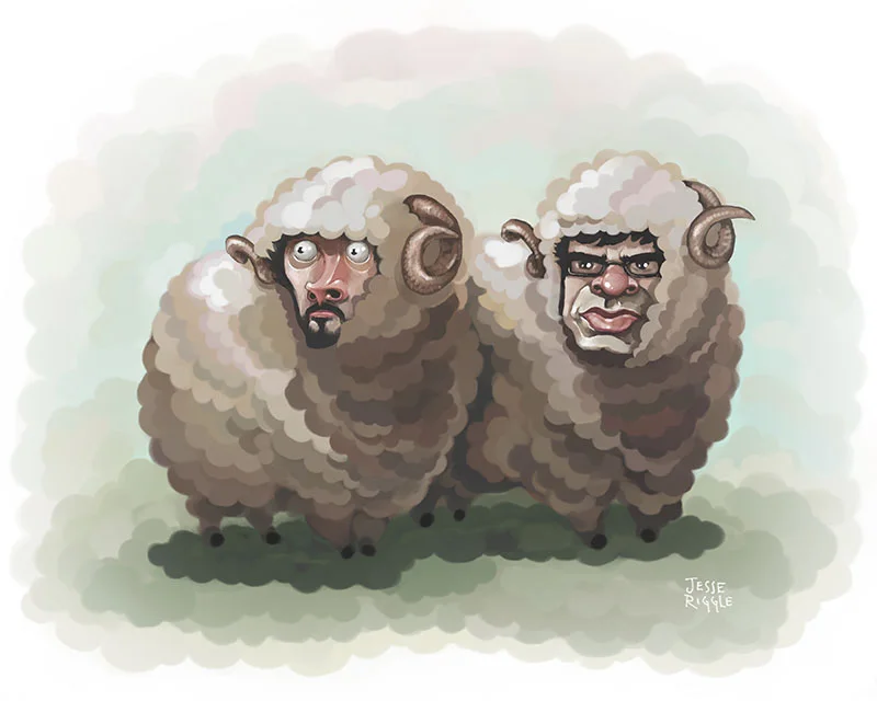 My piece for the inaugural show at Bottleneck Gallery , based on the show Flight of the Conchords, I give you ‘Flock of the Conchords’!