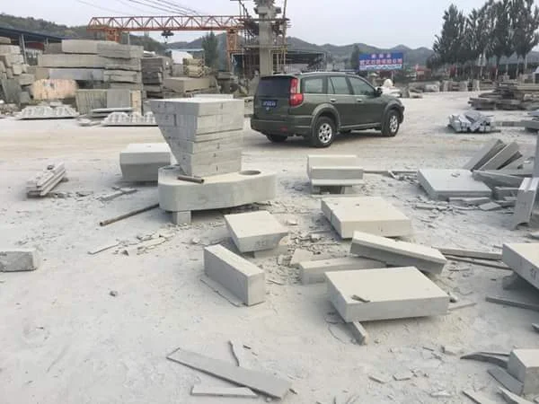 Heres a picture of the sandstone base of my sculpture in Suide. Various sections of the sculpture are strewn all about, so it will be a case stacking and orientating them into position to complete the sculpture: giant-jenna time...