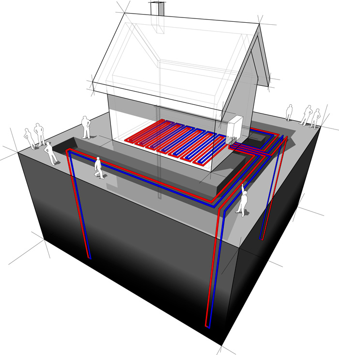Geothermal heat pump systems