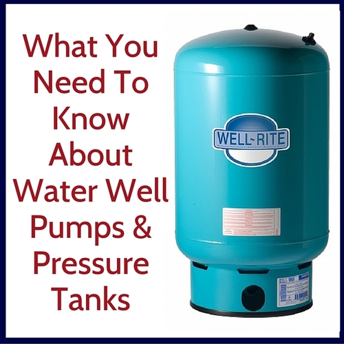 Water well pressure tank and well pump information