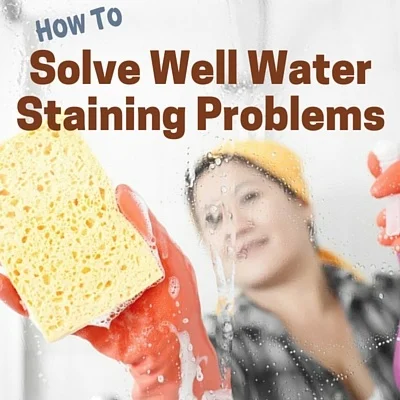 Iron staining from well water