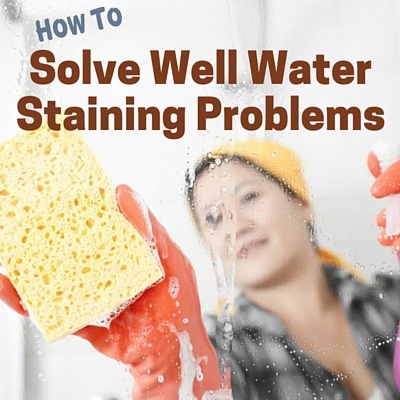 Iron staining from well water