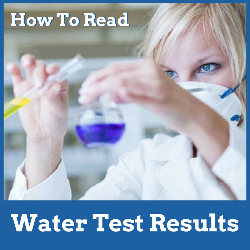 How to read well water test results