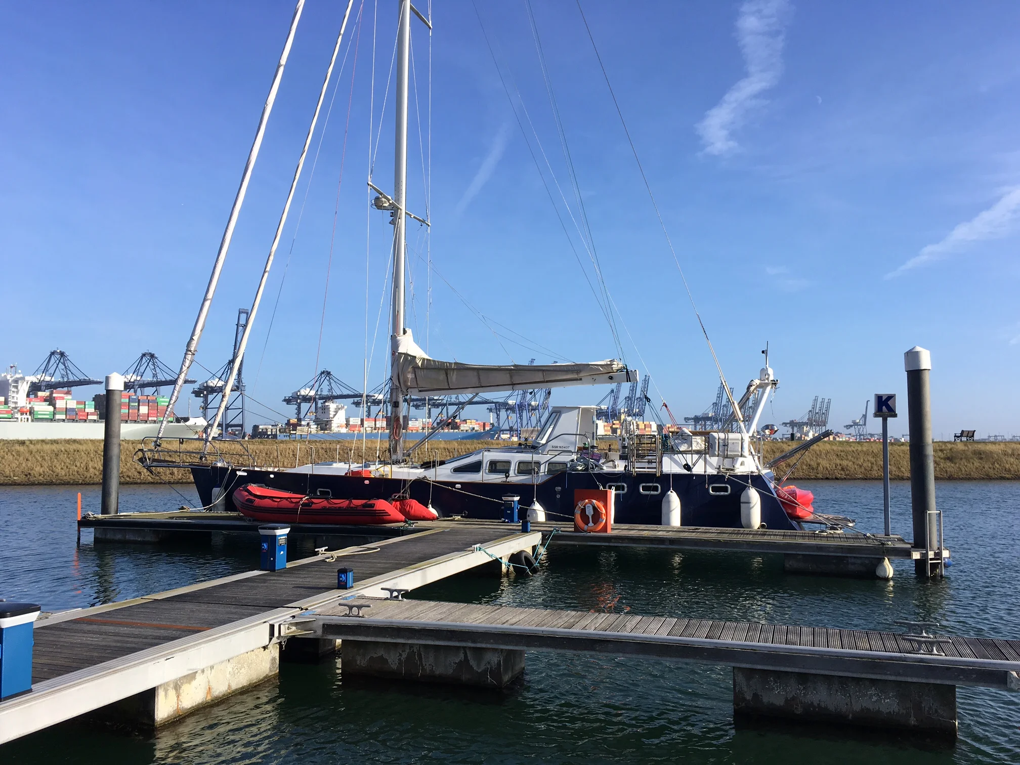 Narwhal proudly displaying her new toys. I'm glad the rib and kayaks are colour co-ordinating