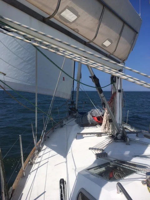 Under sail at last