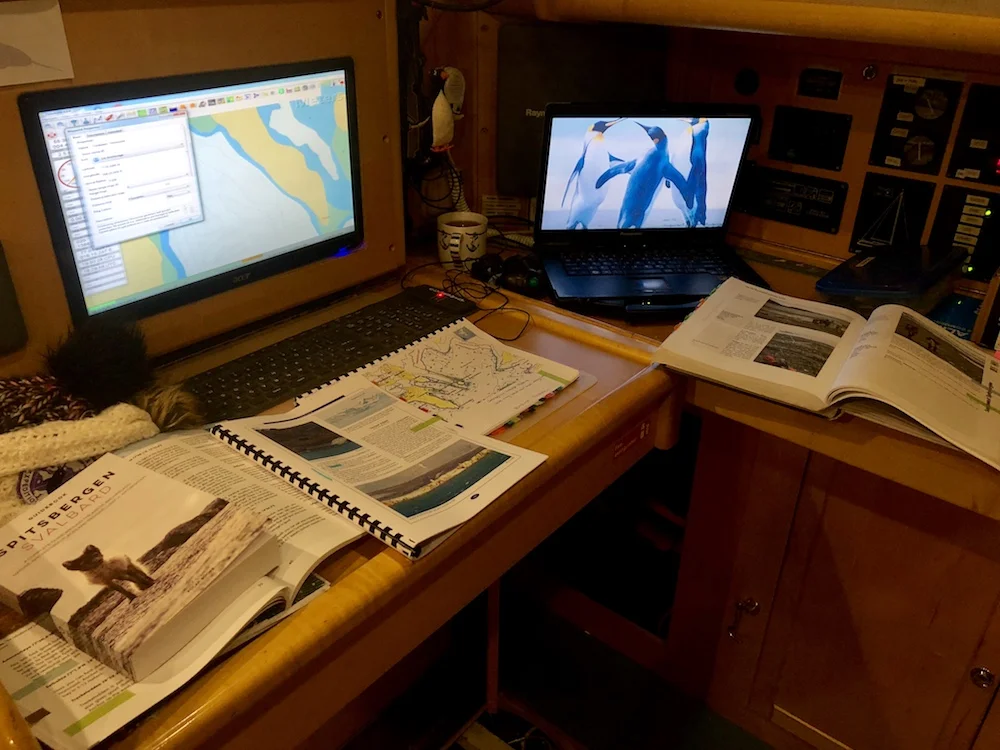 Lots of planning work went into our expedition itineraries