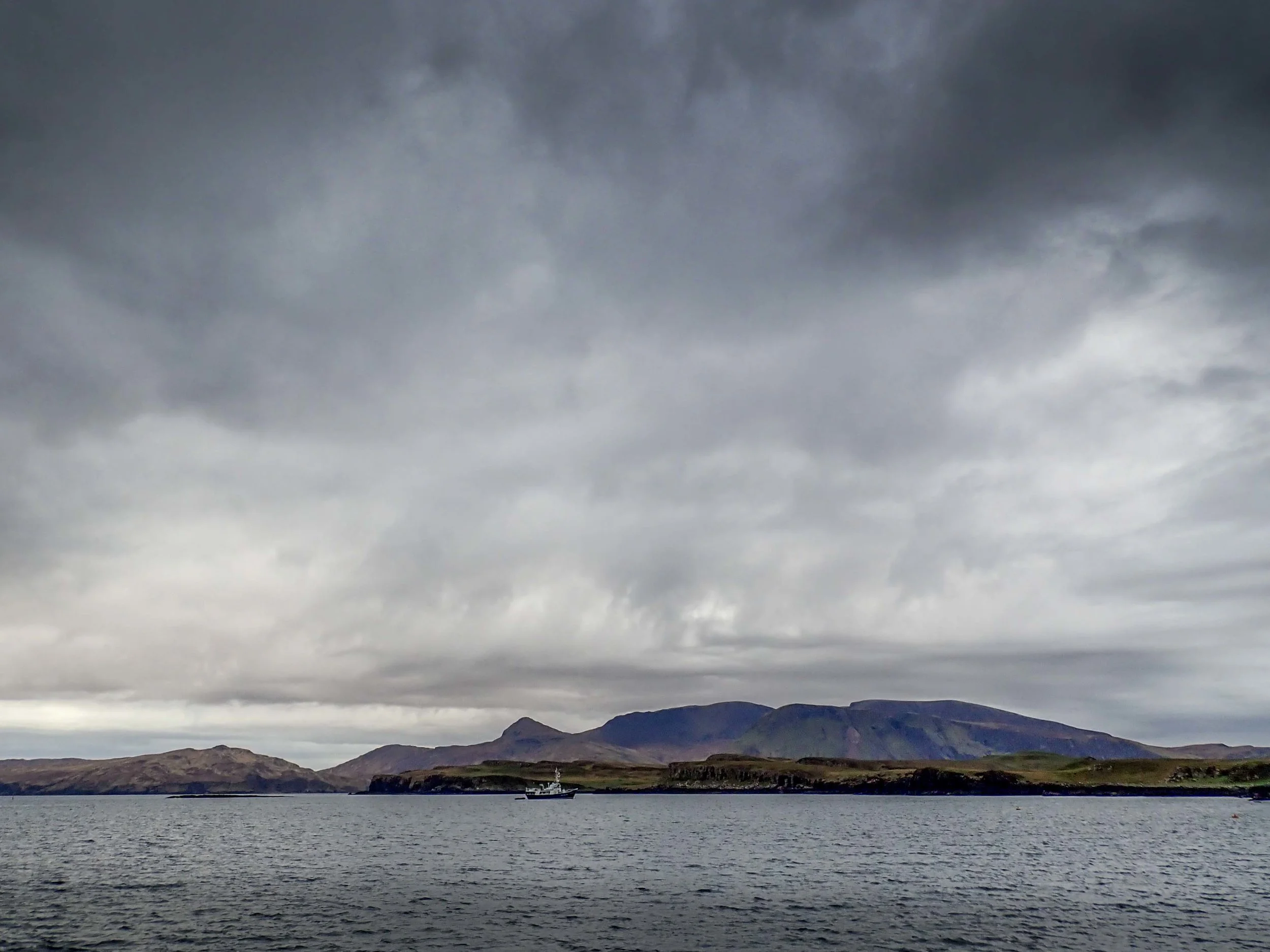 The view from the inner anchorage looking towards Rum
