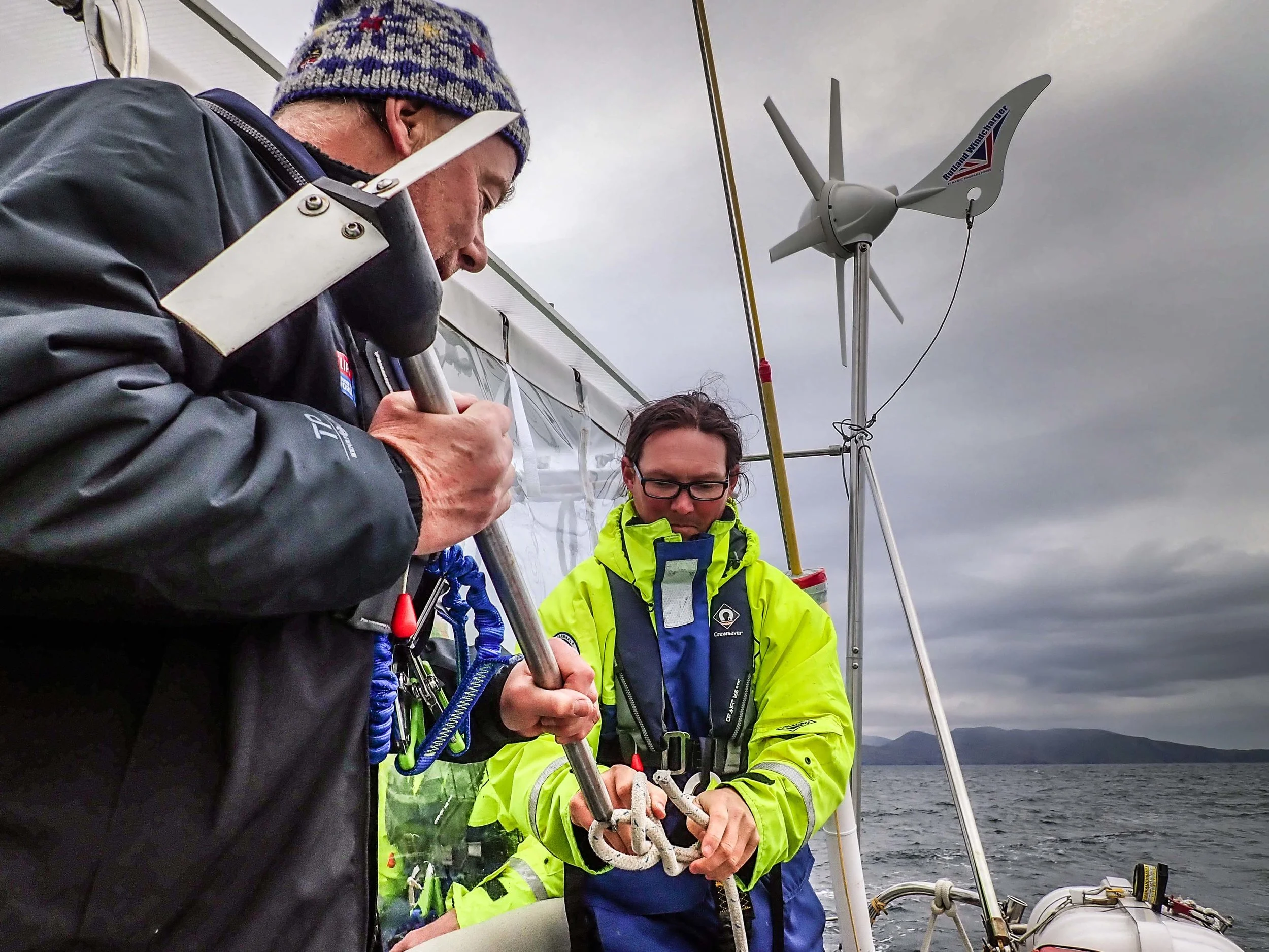Eric and David preparing the hydrogenerator