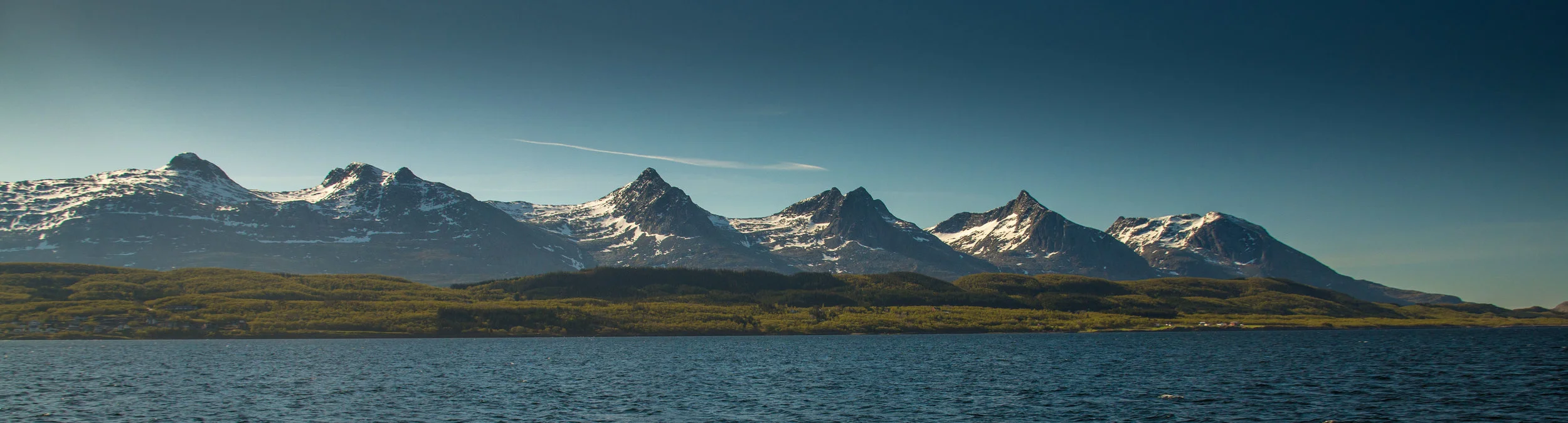 Past mountains steeped in Norse legend like these Seven (Troll) Sisters.