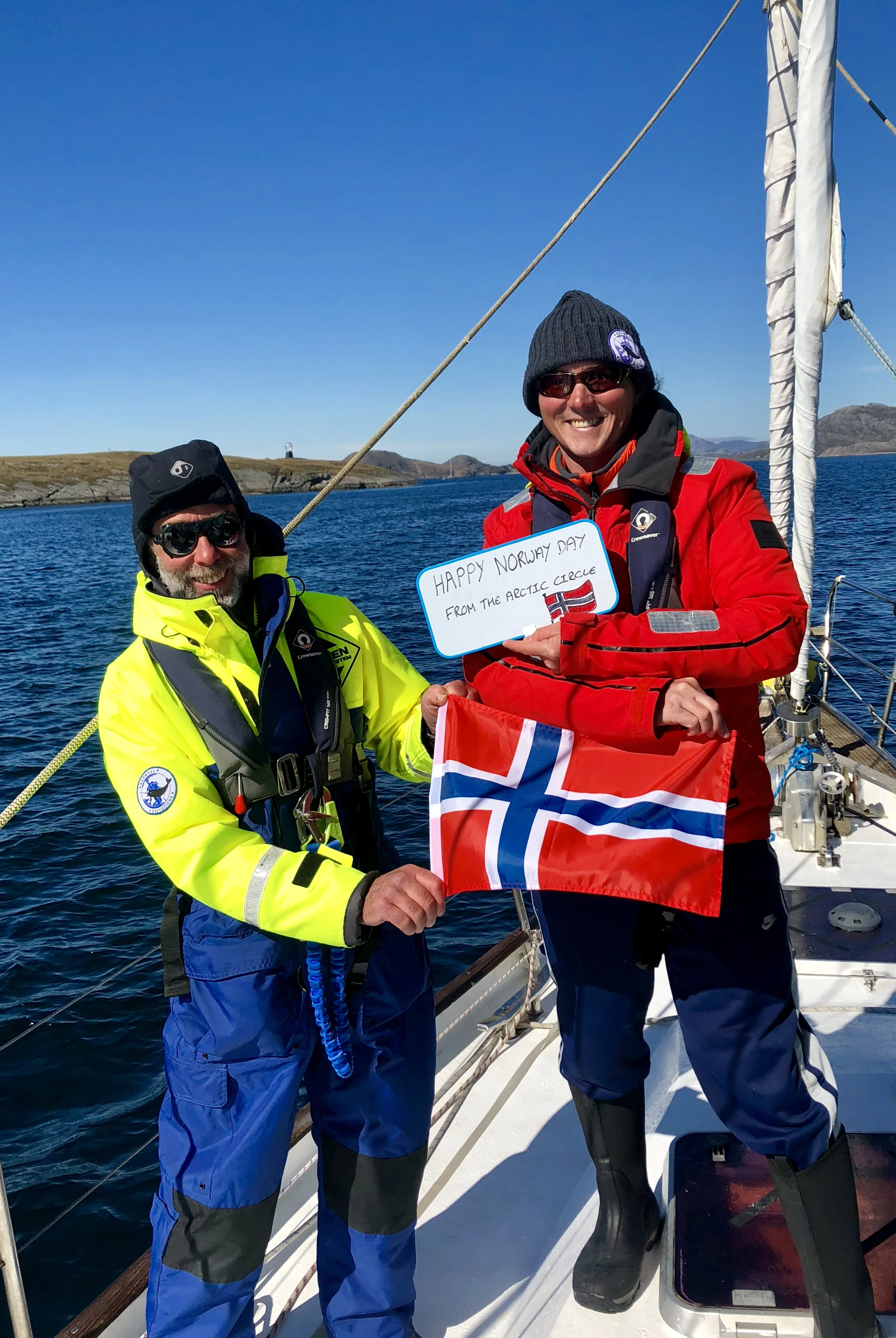 By happy coincidence our ‘crossing’ coincided with Norway’s national day.