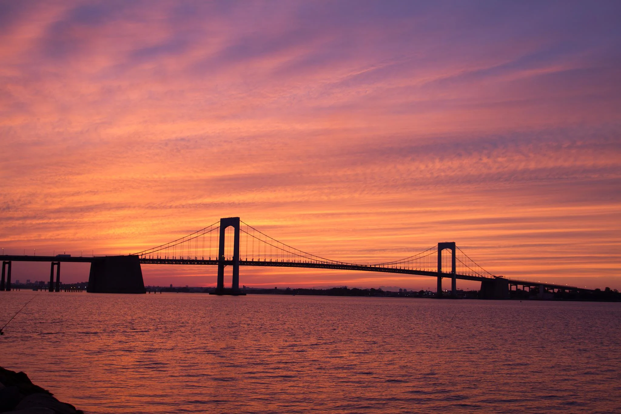 Sunset over Throggs Neck